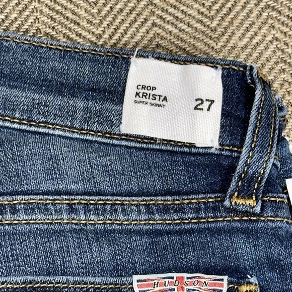 NWT HUDSON KRISTA CROP SUPER SKINNY JEANS WOMEN’S SIZE 27 COLOR MNDC - Picture 3 of 13